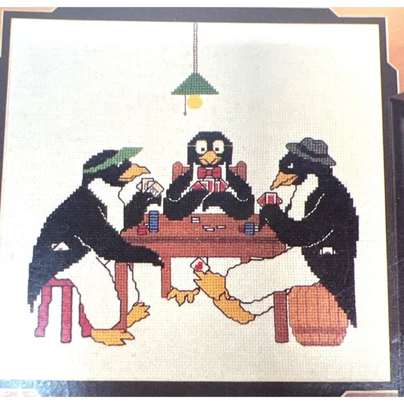 Games Penguins Play Counted Cross Stitch Pattern Book By Back Street - Picture 1 of 4